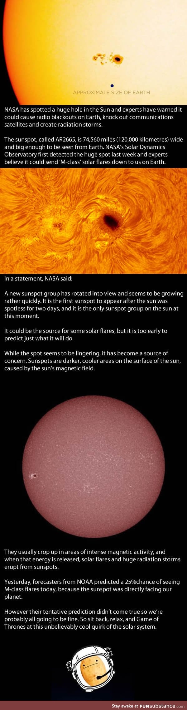 NASA Concerned by 75,000 mile wide hole appearing on the sun