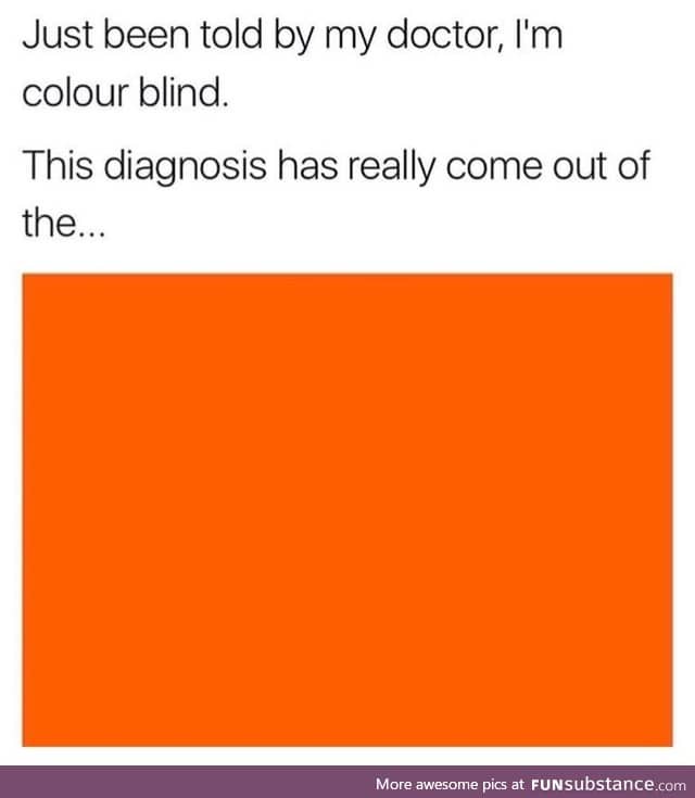 Realizing that you're color blind