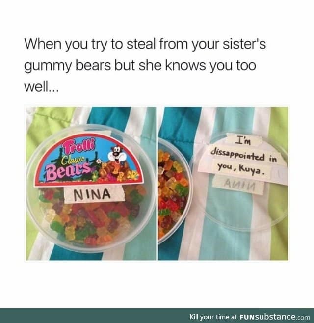 We know you're a thief Nina!