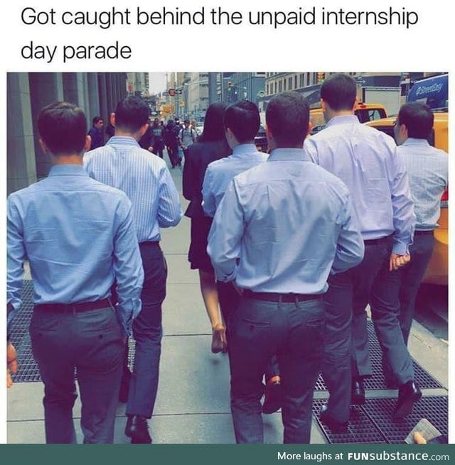 Unpaid interns parade