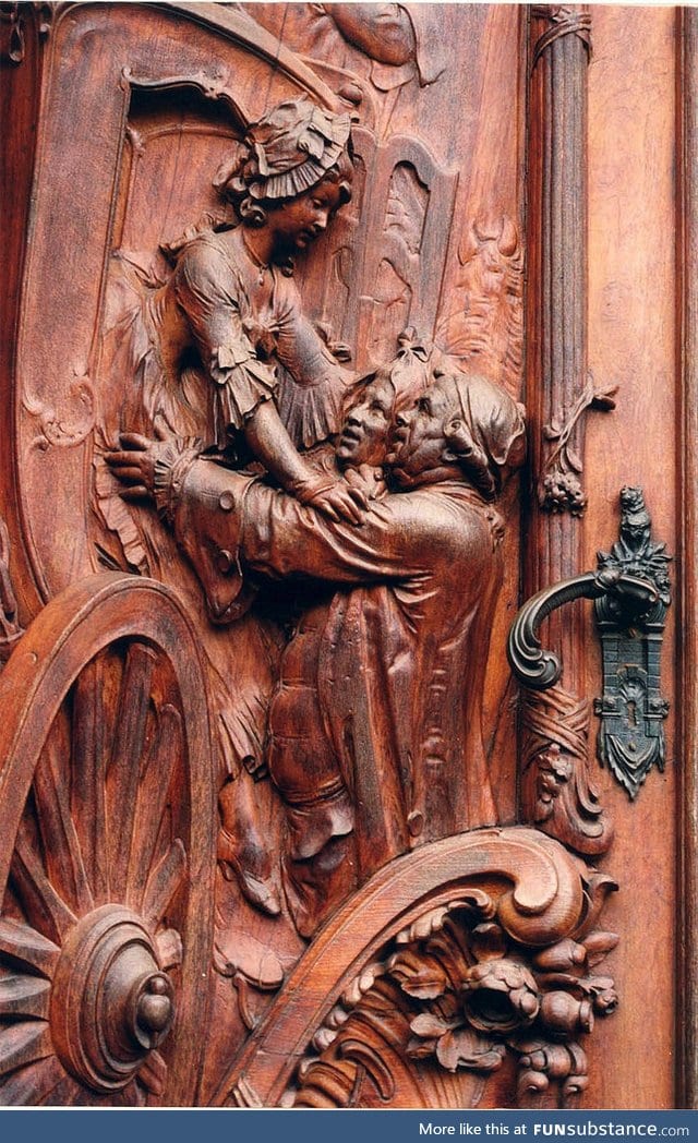Carved door in Germany