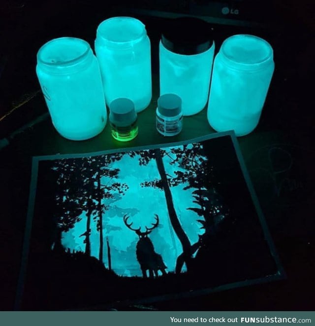 Glow in the dark painting