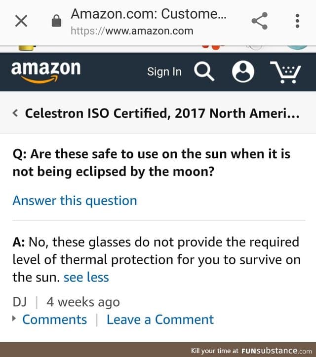 Another great Amazon answer