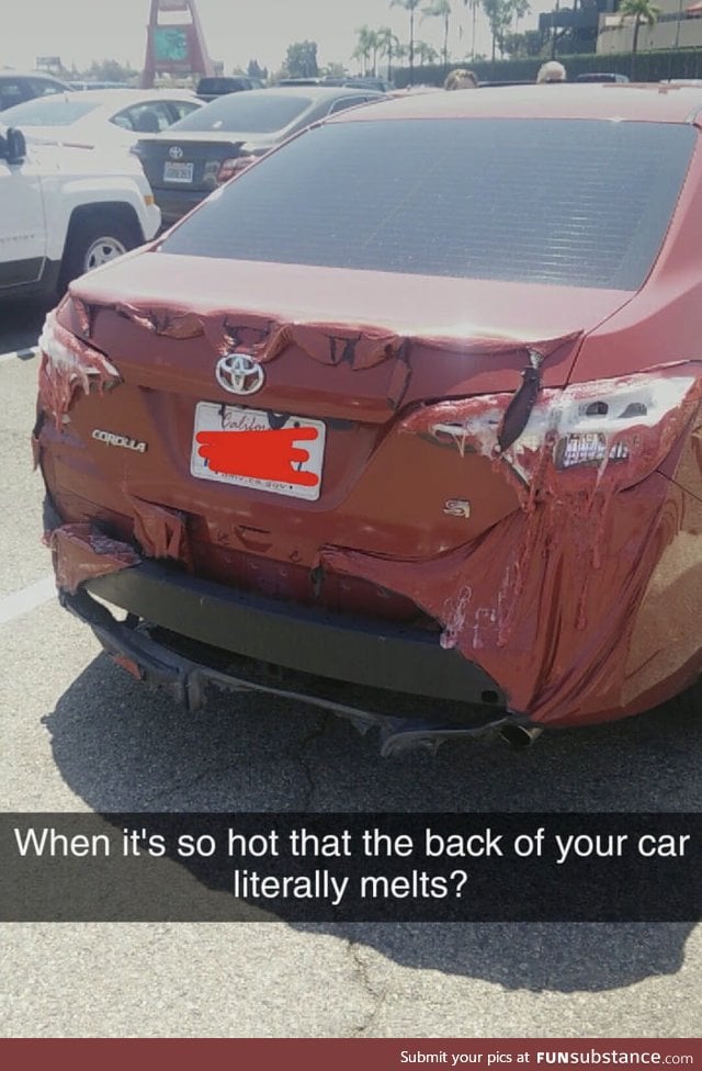 This car melted in the Summer heat