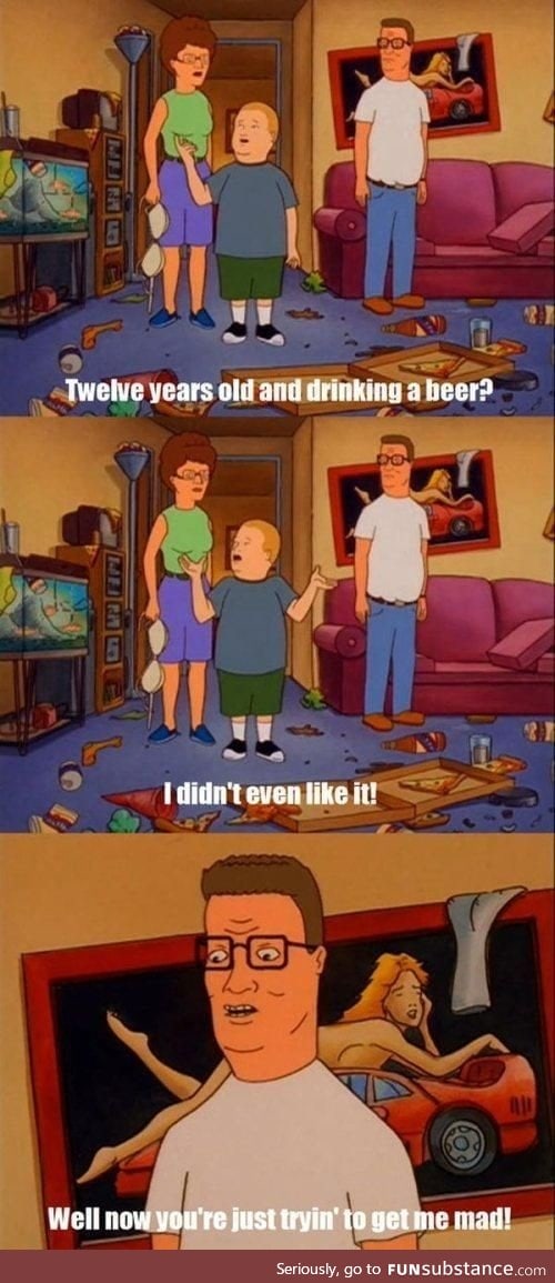 Twelve years old and drinking a beer?