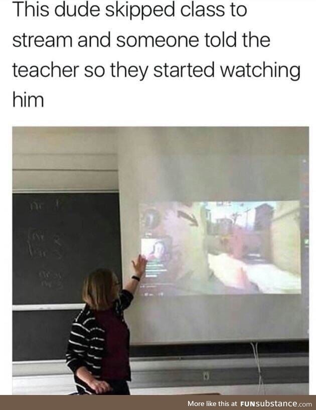 My classmates never watched me stream...