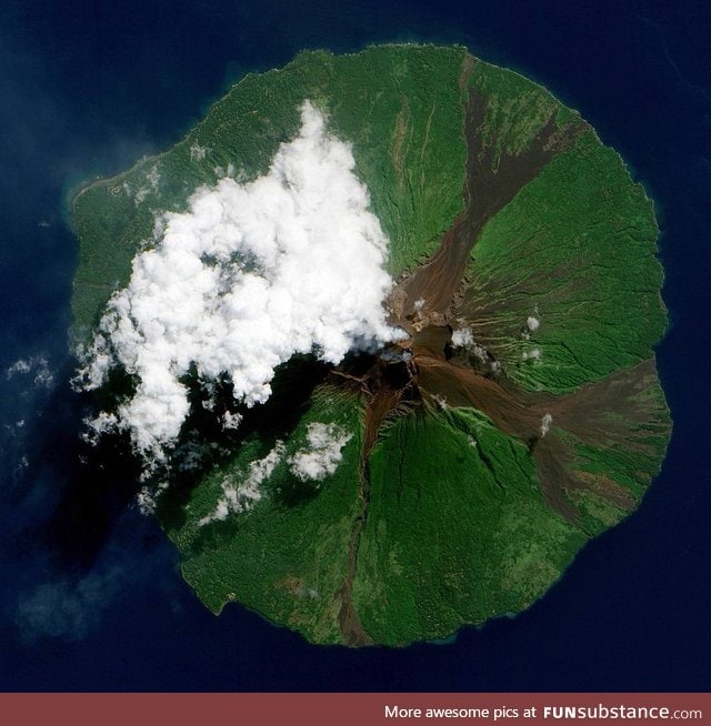 Active volcano on Papua New Guinea