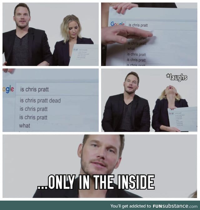 Chris Pratt and Jennifer Lawrence answer to the most popular questions