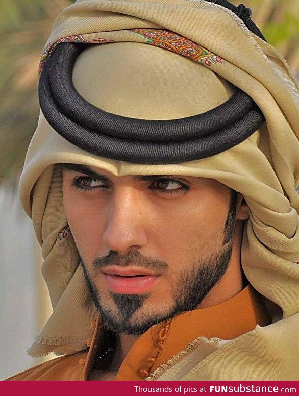 Close up of man kicked out of Saudi Arabia for being too handsome