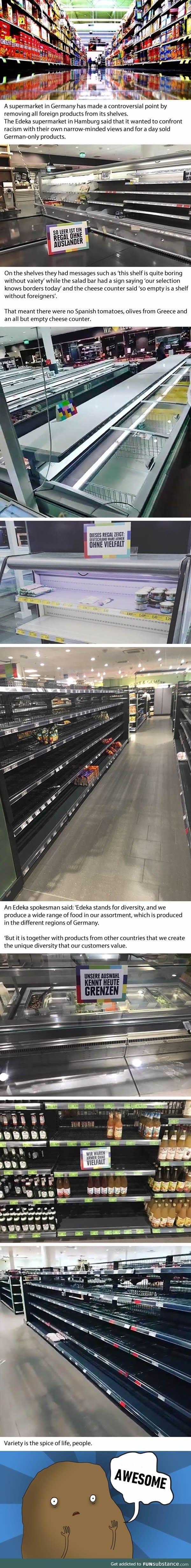 Supermarket removes all foreign products