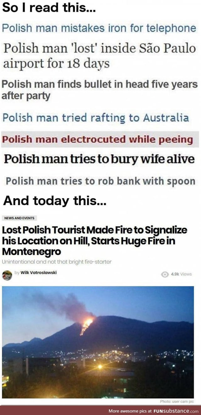 Polish man strikes again