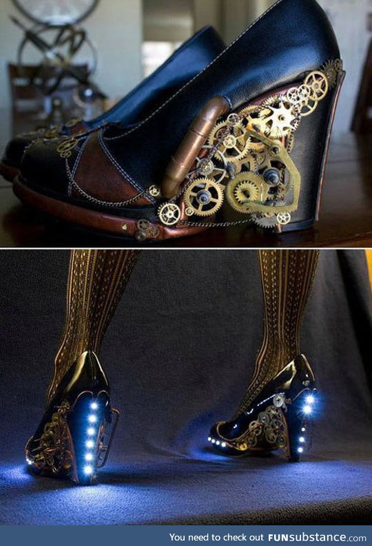 Awesome steampunk heels