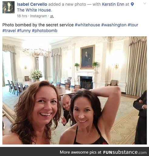 Secret Service Photobombs photo at white house