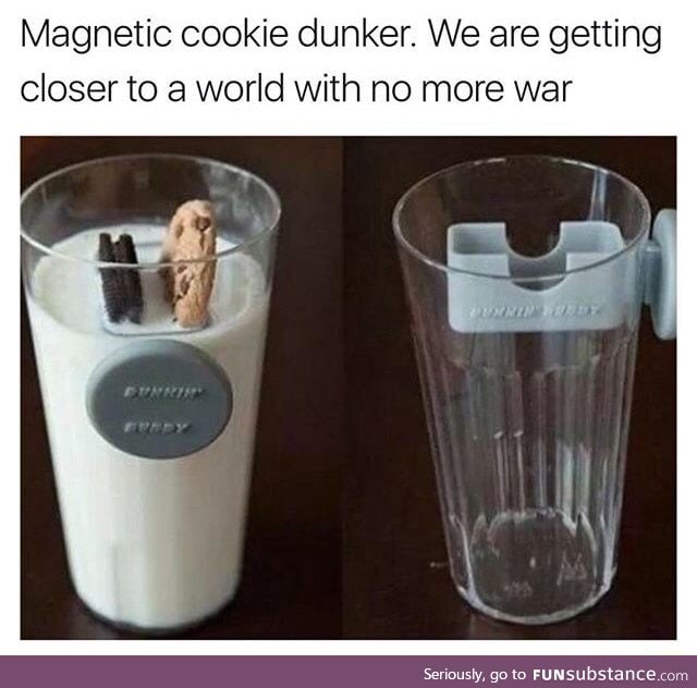 Magnetic cookie dunker