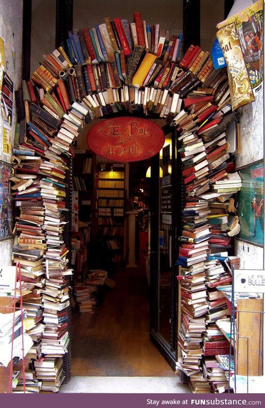 Possibly the coolest entrance to a bookstore