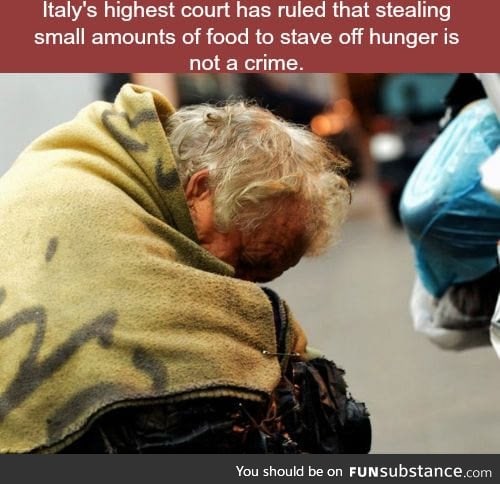 Italy law protects the poor