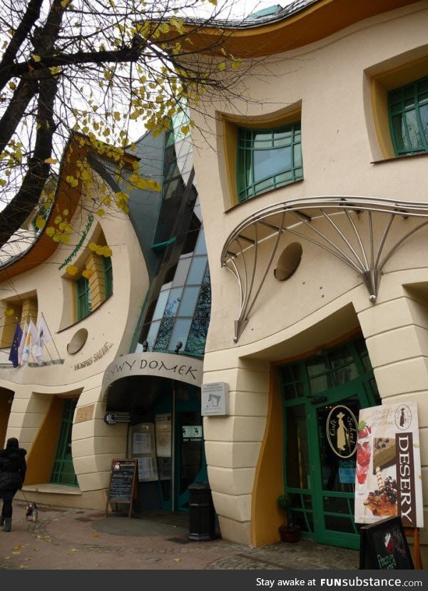 An unusually shaped building in Sopot, Poland