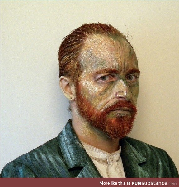 Halloween costume inspired by Vincent van Gogh's 1889 self-portrait