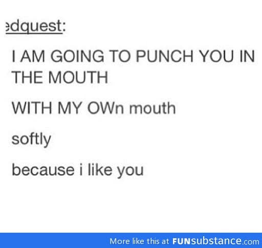 Punching a person in the mouth