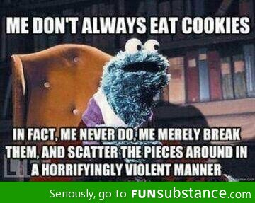 Cookie monster confesses