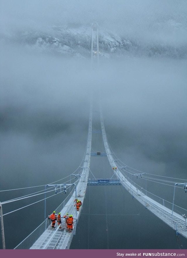 Building the Hardanger Bridge in Norway
