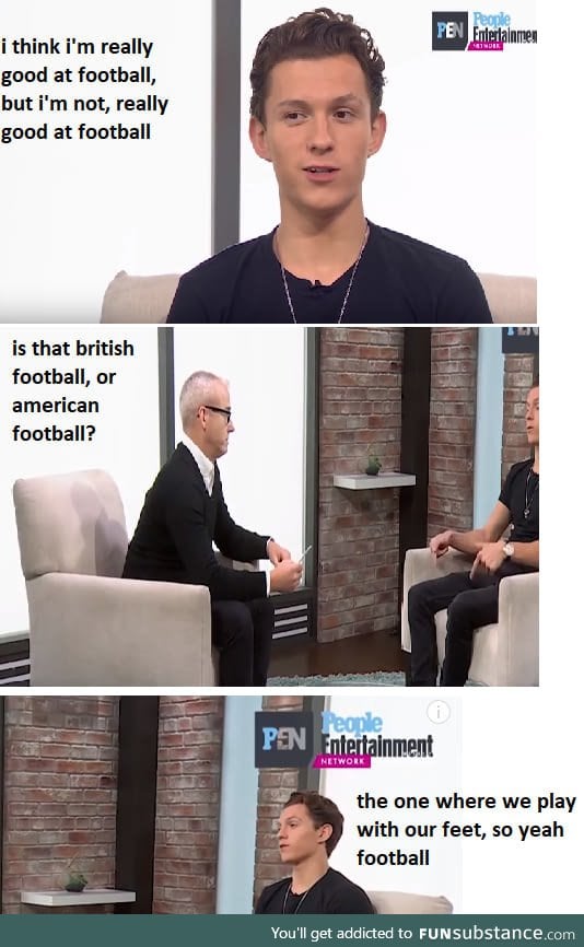 Tom holland at an interview