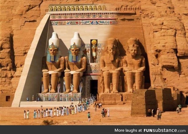 How the Egyptian statues used to look like