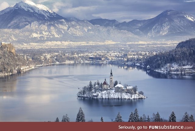 Bled Island, the only island in Slovenia