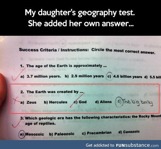Little girl absolutely nails geography test
