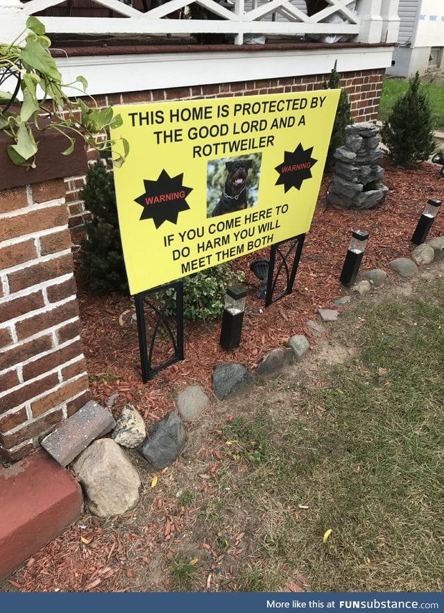 Front lawn sign