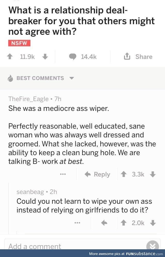 Lousy ass wiper