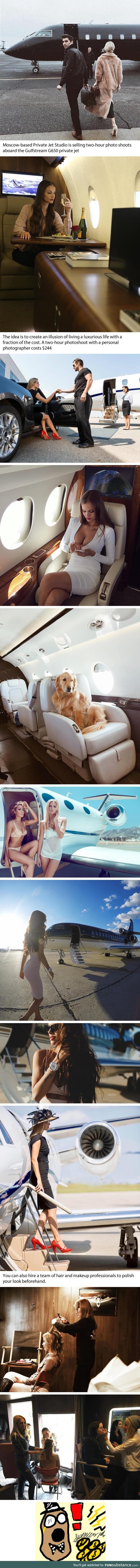 Russian company lets you fool your followers by renting out private jets for photoshoots