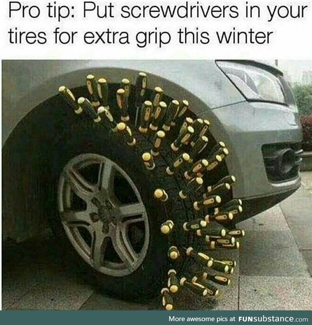 Better tire grip