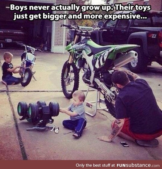 Boys never grow up