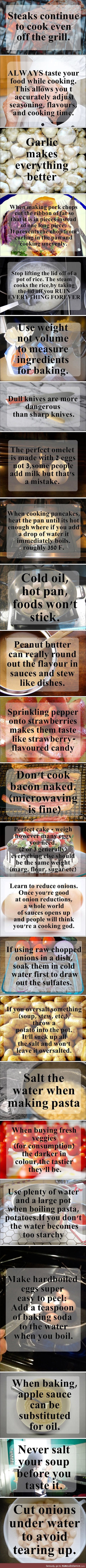 Tricks that everyone should know about cooking