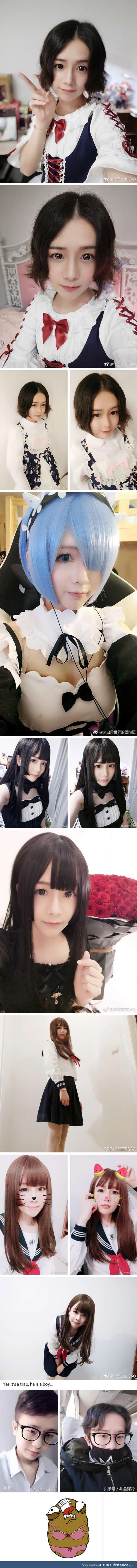 This chinese androgynous cosplayer knows makeup better than most girls