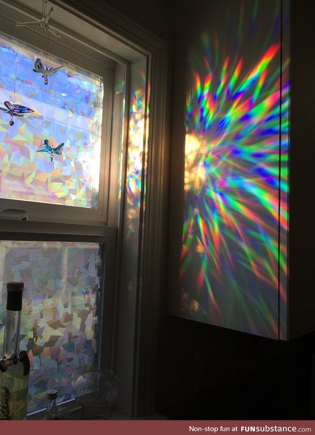 Holographic window film
