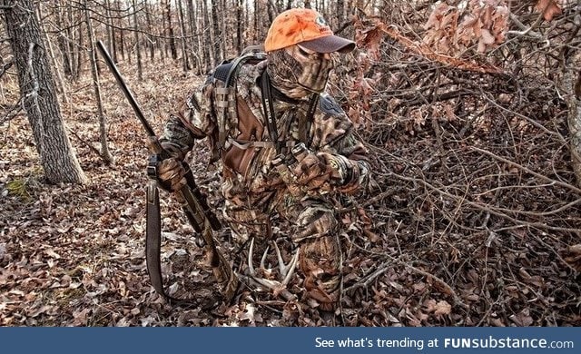 This camouflaged hunter