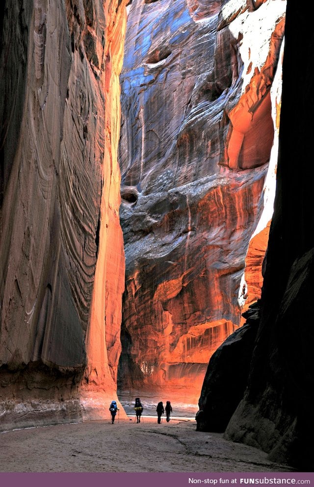 A deep canyon