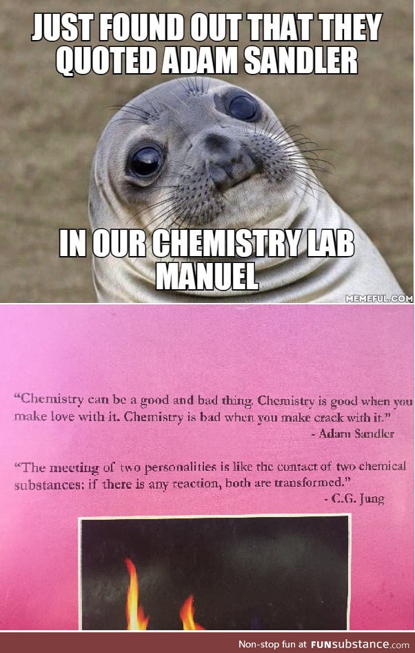 Adam Sandler Chemistry quote