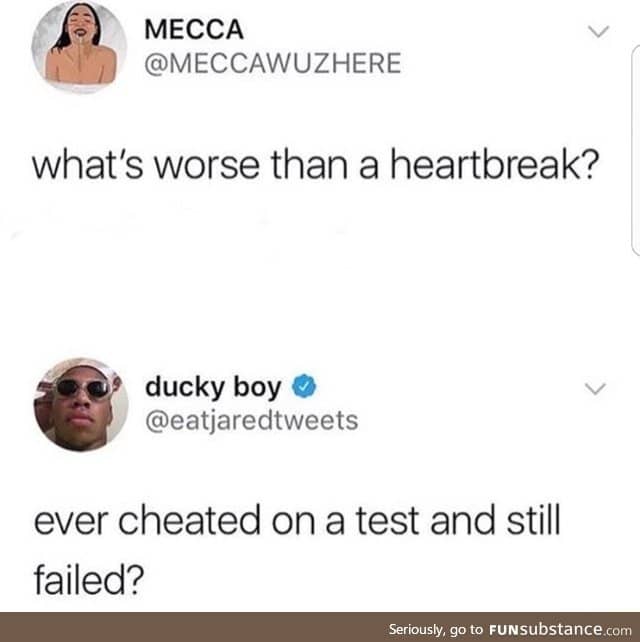 You suck at cheating too
