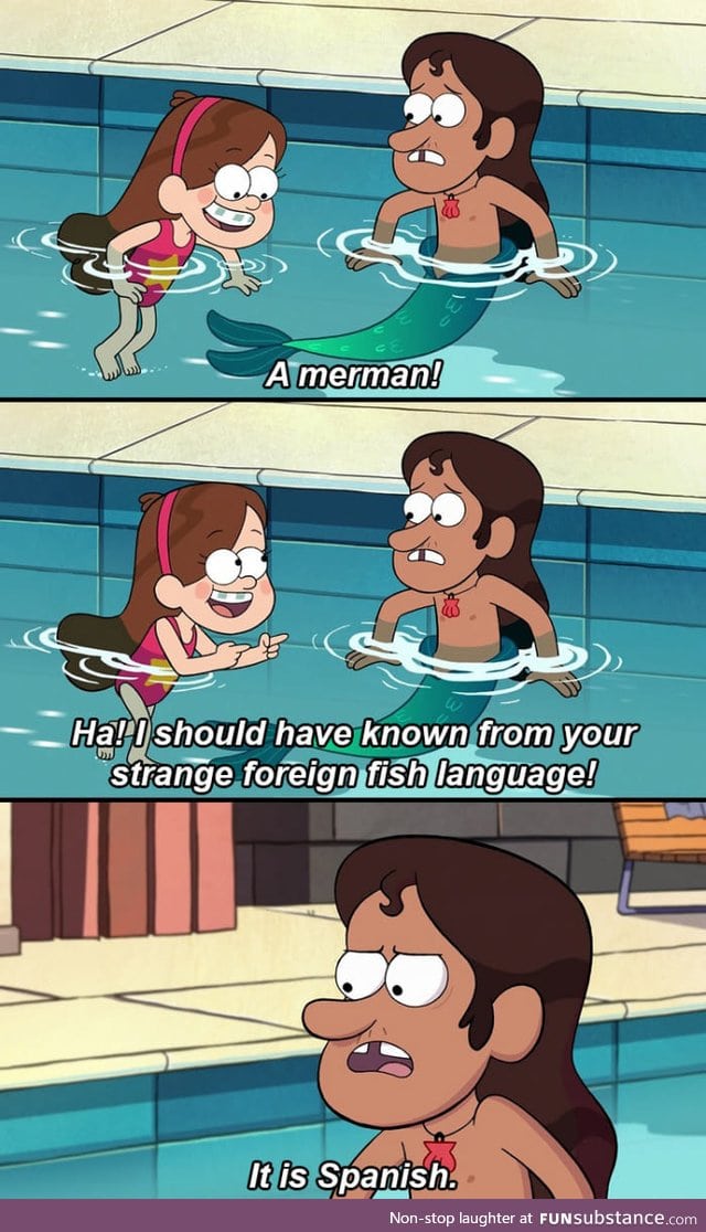 Strange foreign fish language