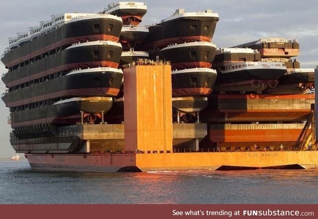 This is a ship-shipping ship, shipping shipping ships