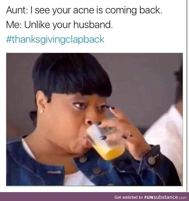 Thanks giving clapback