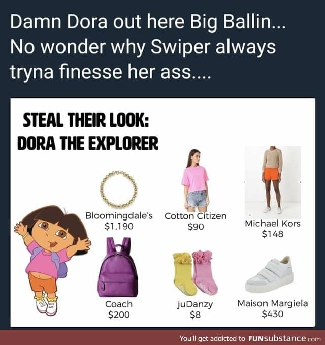 Dora is rich