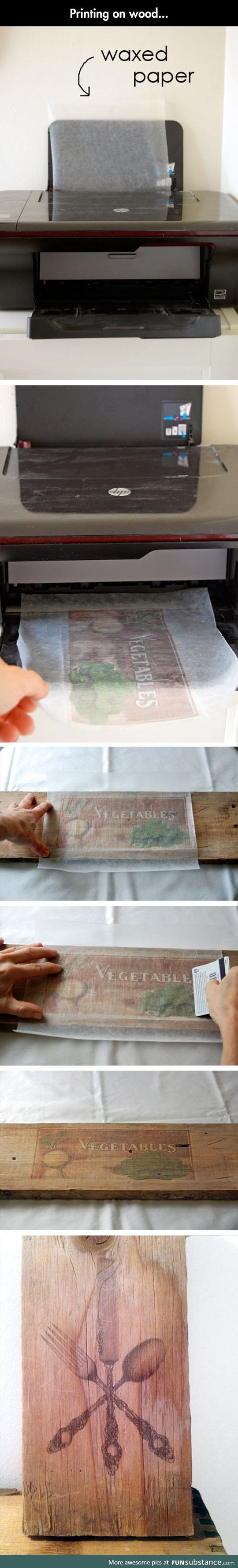 How to properly print on wood