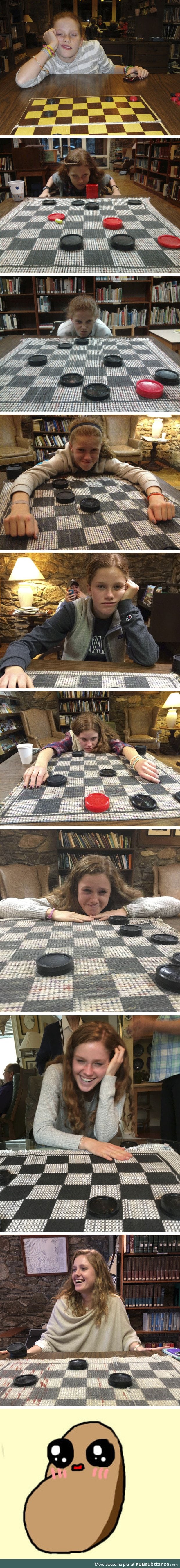 He's Been Documenting His Cousin Being Defeated On Checkers On Thanksgiving