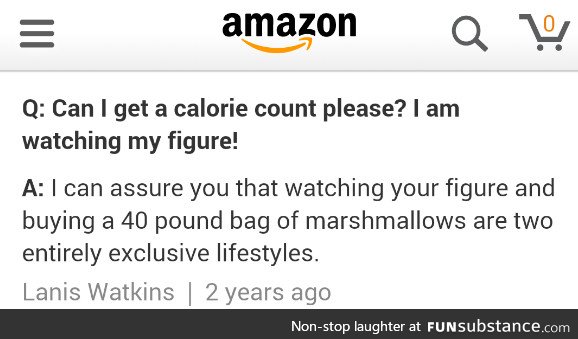 Calorie counter encountered on Amazon