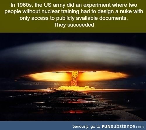 Anyone can make a nuclear bomb