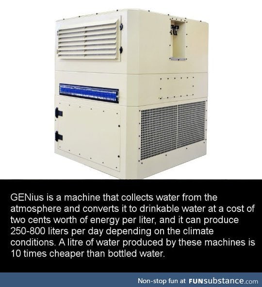Incredible machine makes drinking water from thin air